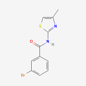 molecular formula C11H9BrN2OS B10891293 3-bromo-N-(4-methyl-1,3-thiazol-2-yl)benzamide 