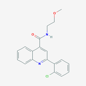 2-(2-chlorophenyl)-N-(2-methoxyethyl)quinoline-4-carboxamide