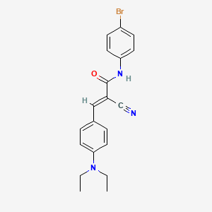 (2E)-N-(4-bromophenyl)-2-cyano-3-[4-(diethylamino)phenyl]prop-2-enamide