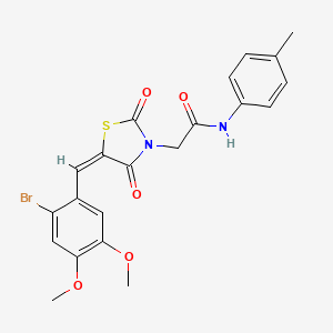 2-[(5E)-5-(2-bromo-4,5-dimethoxybenzylidene)-2,4-dioxo-1,3-thiazolidin-3-yl]-N-(4-methylphenyl)acetamide