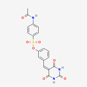 3-[(2,4,6-trioxotetrahydropyrimidin-5(2H)-ylidene)methyl]phenyl 4-(acetylamino)benzenesulfonate