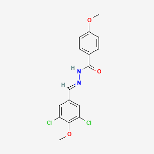 molecular formula C16H14Cl2N2O3 B10891358 N'-[(E)-(3,5-dichloro-4-methoxyphenyl)methylidene]-4-methoxybenzohydrazide 