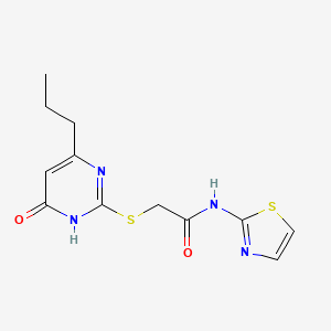 2-(4-Hydroxy-6-propyl-pyrimidin-2-ylsulfanyl)-N-thiazol-2-yl-acetamide