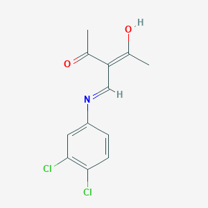 molecular formula C12H11Cl2NO2 B10891375 3-{[(3,4-Dichlorophenyl)amino]methylidene}pentane-2,4-dione 