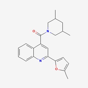 (3,5-Dimethylpiperidin-1-yl)[2-(5-methylfuran-2-yl)quinolin-4-yl]methanone