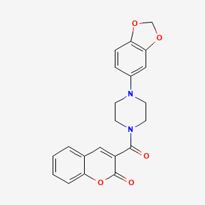 3-{[4-(1,3-benzodioxol-5-yl)piperazino]carbonyl}-2H-chromen-2-one