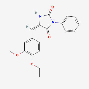 (5E)-5-(4-ethoxy-3-methoxybenzylidene)-3-phenylimidazolidine-2,4-dione