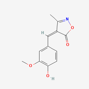 molecular formula C12H11NO4 B10891410 (4Z)-4-(4-hydroxy-3-methoxybenzylidene)-3-methyl-1,2-oxazol-5(4H)-one 