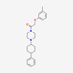 molecular formula C25H32N2O2 B10891419 2-(3-Methylphenoxy)-1-[4-(4-phenylcyclohexyl)piperazin-1-yl]ethanone 