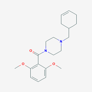 molecular formula C20H28N2O3 B10891420 [4-(Cyclohex-3-en-1-ylmethyl)piperazin-1-yl](2,6-dimethoxyphenyl)methanone 