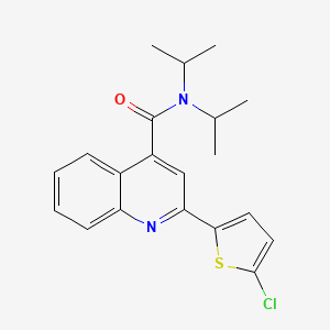 molecular formula C20H21ClN2OS B10891447 2-(5-chlorothiophen-2-yl)-N,N-di(propan-2-yl)quinoline-4-carboxamide 