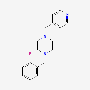 1-[(2-Fluorophenyl)methyl]-4-(pyridin-4-ylmethyl)piperazine