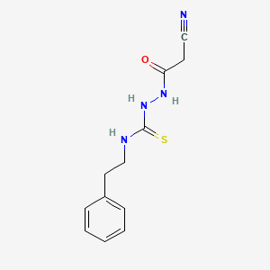 molecular formula C12H14N4OS B10891474 2-(cyanoacetyl)-N-(2-phenylethyl)hydrazinecarbothioamide 