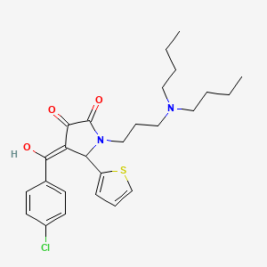 4-(4-chlorobenzoyl)-1-[3-(dibutylamino)propyl]-3-hydroxy-5-(2-thienyl)-1,5-dihydro-2H-pyrrol-2-one