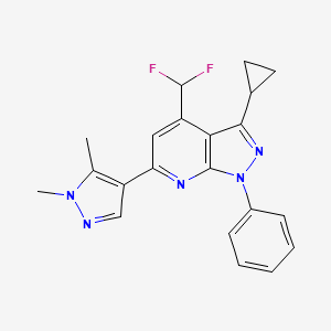 3-cyclopropyl-4-(difluoromethyl)-6-(1,5-dimethyl-1H-pyrazol-4-yl)-1-phenyl-1H-pyrazolo[3,4-b]pyridine