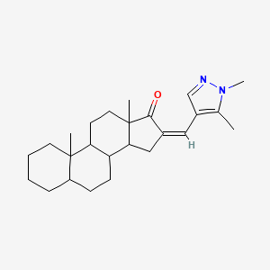 Hexadecahydrocyclopenta[a]phenanthren-17-one, 16-(1,5-dimethyl-1H-pyrazol-4-ylmethylene)-10,13-dimethyl-