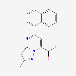 molecular formula C18H13F2N3 B10891515 7-(Difluoromethyl)-2-methyl-5-(naphthalen-1-yl)pyrazolo[1,5-a]pyrimidine 