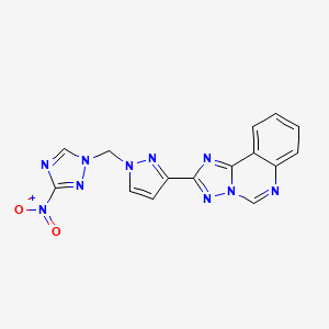 2-{1-[(3-nitro-1H-1,2,4-triazol-1-yl)methyl]-1H-pyrazol-3-yl}[1,2,4]triazolo[1,5-c]quinazoline