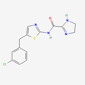 N-[5-(3-chlorobenzyl)-1,3-thiazol-2-yl]-4,5-dihydro-1H-imidazole-2-carboxamide