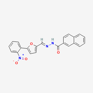 N'-{(E)-[5-(2-nitrophenyl)furan-2-yl]methylidene}naphthalene-2-carbohydrazide