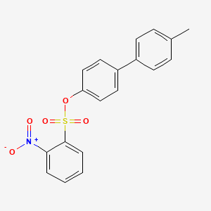 molecular formula C19H15NO5S B10891594 4'-Methylbiphenyl-4-yl 2-nitrobenzenesulfonate 