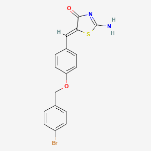 (5Z)-5-{4-[(4-bromobenzyl)oxy]benzylidene}-2-imino-1,3-thiazolidin-4-one