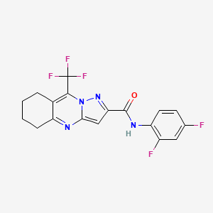 N-(2,4-difluorophenyl)-9-(trifluoromethyl)-5,6,7,8-tetrahydropyrazolo[5,1-b]quinazoline-2-carboxamide