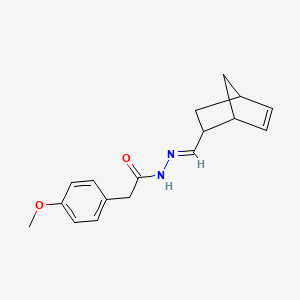 N'-[(E)-Bicyclo[2.2.1]hept-5-en-2-ylmethylidene]-2-(4-methoxyphenyl)acetohydrazide