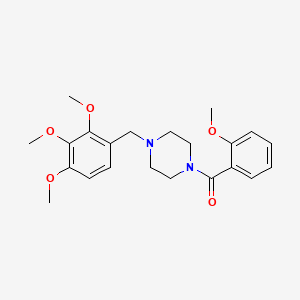 molecular formula C22H28N2O5 B10891686 (2-Methoxyphenyl)[4-(2,3,4-trimethoxybenzyl)piperazin-1-yl]methanone 