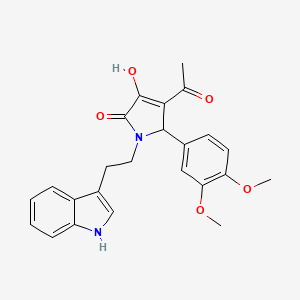 4-acetyl-5-(3,4-dimethoxyphenyl)-3-hydroxy-1-[2-(1H-indol-3-yl)ethyl]-1,5-dihydro-2H-pyrrol-2-one