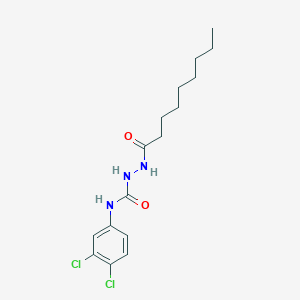 N-(3,4-dichlorophenyl)-2-nonanoylhydrazinecarboxamide