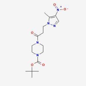 tert-butyl 4-[3-(5-methyl-4-nitro-1H-pyrazol-1-yl)propanoyl]piperazine-1-carboxylate