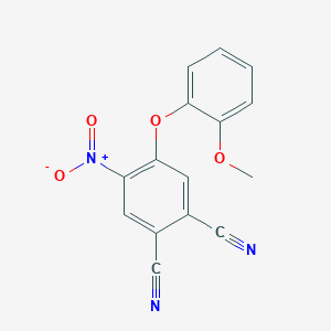 molecular formula C15H9N3O4 B10891707 4-(2-Methoxyphenoxy)-5-nitrobenzene-1,2-dicarbonitrile 