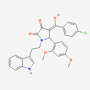 4-[(4-chlorophenyl)carbonyl]-5-(2,4-dimethoxyphenyl)-3-hydroxy-1-[2-(1H-indol-3-yl)ethyl]-1,5-dihydro-2H-pyrrol-2-one