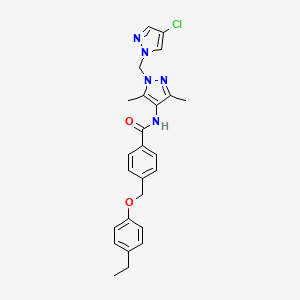 N-{1-[(4-chloro-1H-pyrazol-1-yl)methyl]-3,5-dimethyl-1H-pyrazol-4-yl}-4-[(4-ethylphenoxy)methyl]benzamide