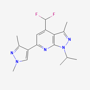 4-(difluoromethyl)-6-(1,3-dimethyl-1H-pyrazol-4-yl)-3-methyl-1-(propan-2-yl)-1H-pyrazolo[3,4-b]pyridine