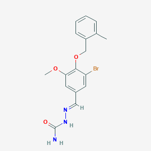 (2E)-2-{3-bromo-5-methoxy-4-[(2-methylbenzyl)oxy]benzylidene}hydrazinecarboxamide