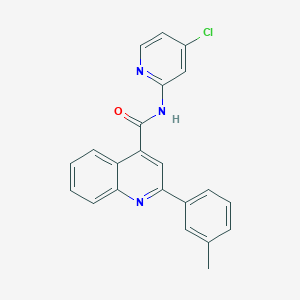 molecular formula C22H16ClN3O B10891753 N-(4-chloropyridin-2-yl)-2-(3-methylphenyl)quinoline-4-carboxamide 