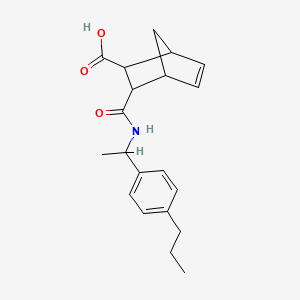 molecular formula C20H25NO3 B10891770 3-{[1-(4-Propylphenyl)ethyl]carbamoyl}bicyclo[2.2.1]hept-5-ene-2-carboxylic acid CAS No. 1052629-85-2