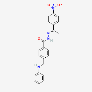 N'-[1-(4-nitrophenyl)ethylidene]-4-[(phenylamino)methyl]benzohydrazide