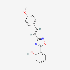 molecular formula C17H14N2O3 B10891797 (6Z)-6-[3-[(E)-2-(4-methoxyphenyl)ethenyl]-2H-1,2,4-oxadiazol-5-ylidene]cyclohexa-2,4-dien-1-one 