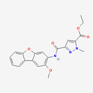 ethyl 3-[(2-methoxydibenzo[b,d]furan-3-yl)carbamoyl]-1-methyl-1H-pyrazole-5-carboxylate