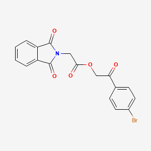 molecular formula C18H12BrNO5 B10891816 2-(4-bromophenyl)-2-oxoethyl (1,3-dioxo-1,3-dihydro-2H-isoindol-2-yl)acetate 