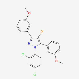 4-bromo-1-(2,4-dichlorophenyl)-3,5-bis(3-methoxyphenyl)-1H-pyrazole