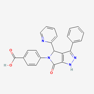 4-[6-oxo-3-phenyl-4-(pyridin-2-yl)-4,6-dihydropyrrolo[3,4-c]pyrazol-5(1H)-yl]benzoic acid