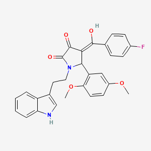 5-(2,5-dimethoxyphenyl)-4-[(4-fluorophenyl)carbonyl]-3-hydroxy-1-[2-(1H-indol-3-yl)ethyl]-1,5-dihydro-2H-pyrrol-2-one