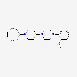 molecular formula C23H37N3O B10891846 1-(1-Cycloheptylpiperidin-4-yl)-4-(2-methoxyphenyl)piperazine 