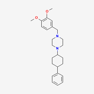 1-[(3,4-Dimethoxyphenyl)methyl]-4-(4-phenylcyclohexyl)piperazine