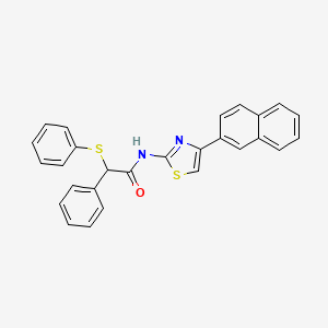 N-[4-(naphthalen-2-yl)-1,3-thiazol-2-yl]-2-phenyl-2-(phenylsulfanyl)acetamide