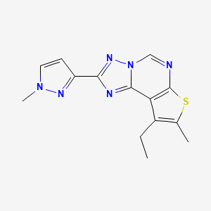 9-ethyl-8-methyl-2-(1-methyl-1H-pyrazol-3-yl)thieno[3,2-e][1,2,4]triazolo[1,5-c]pyrimidine